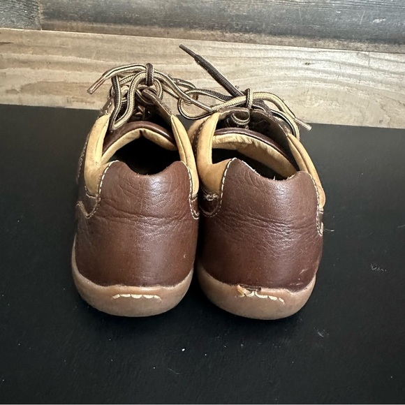 BORN Women's Tan Brown Size US 7 EU 38 Lace Up Leather Bowling Style Shoes - Picture 3 of 11